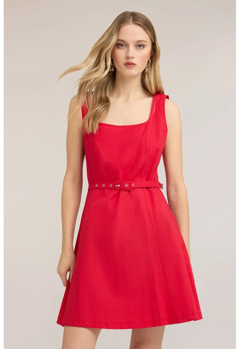 Rochie mini evazata, Coral