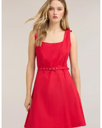 Rochie mini evazata, Coral