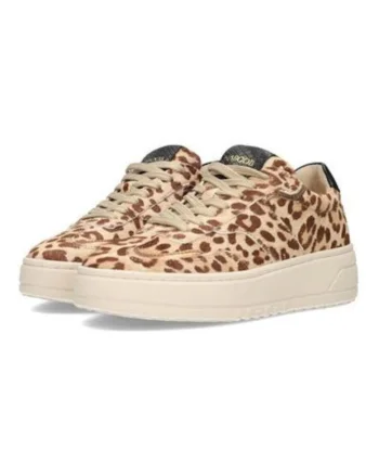 Pantofi sport din piele cu animal print