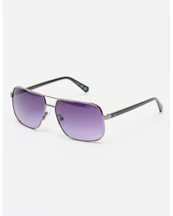 Ochelari de soare aviator cu aspect in degrade, Argintiu