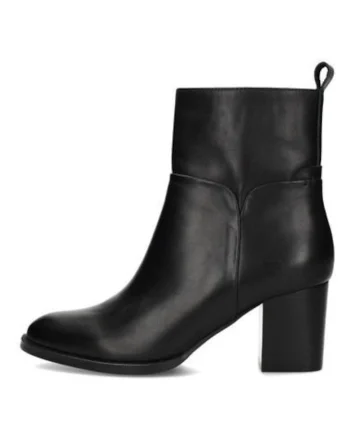 Ghete din piele cu toc bloc Fleur