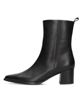 Botine din piele cu toc masiv