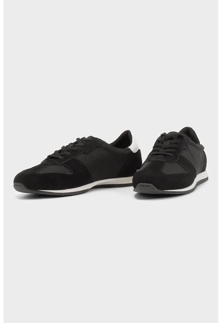 Pantofi sport cu garnituri din piele intoarsa Yasmin, Negru