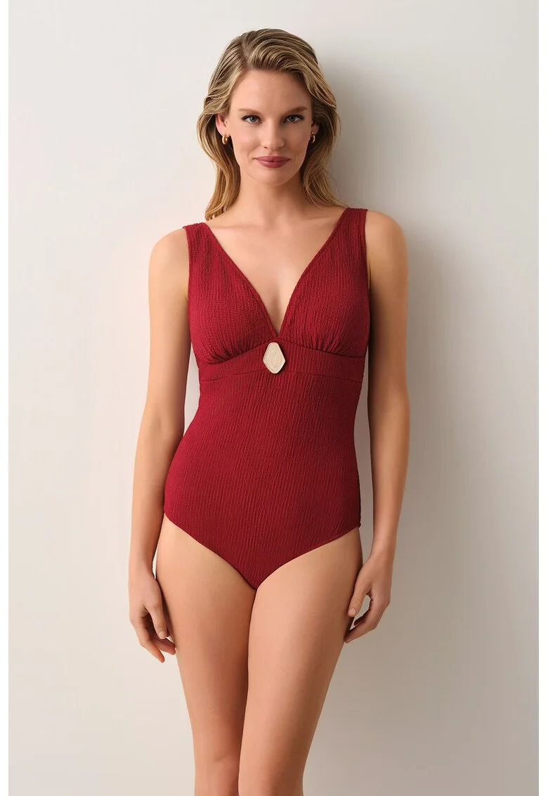 Costum de baie intreg, Rosu
