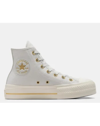 Tenisi dama Chuck Taylor All Star Lift,  Cauciuc, Gri/Alb