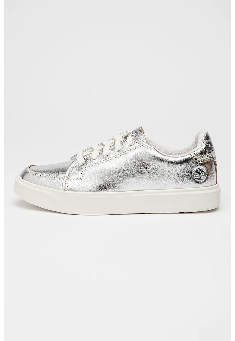 Pantofi sport low-cut de piele Emerson Street, Argintiu
