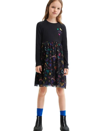 Rochie mini cu imprimeu cu inimi