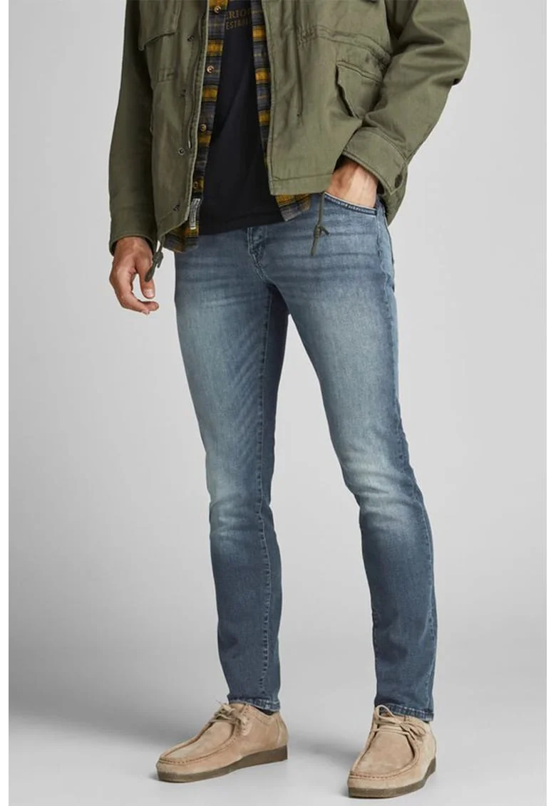 Blugi slim fit Glenn Fox 504, Albastru deschis