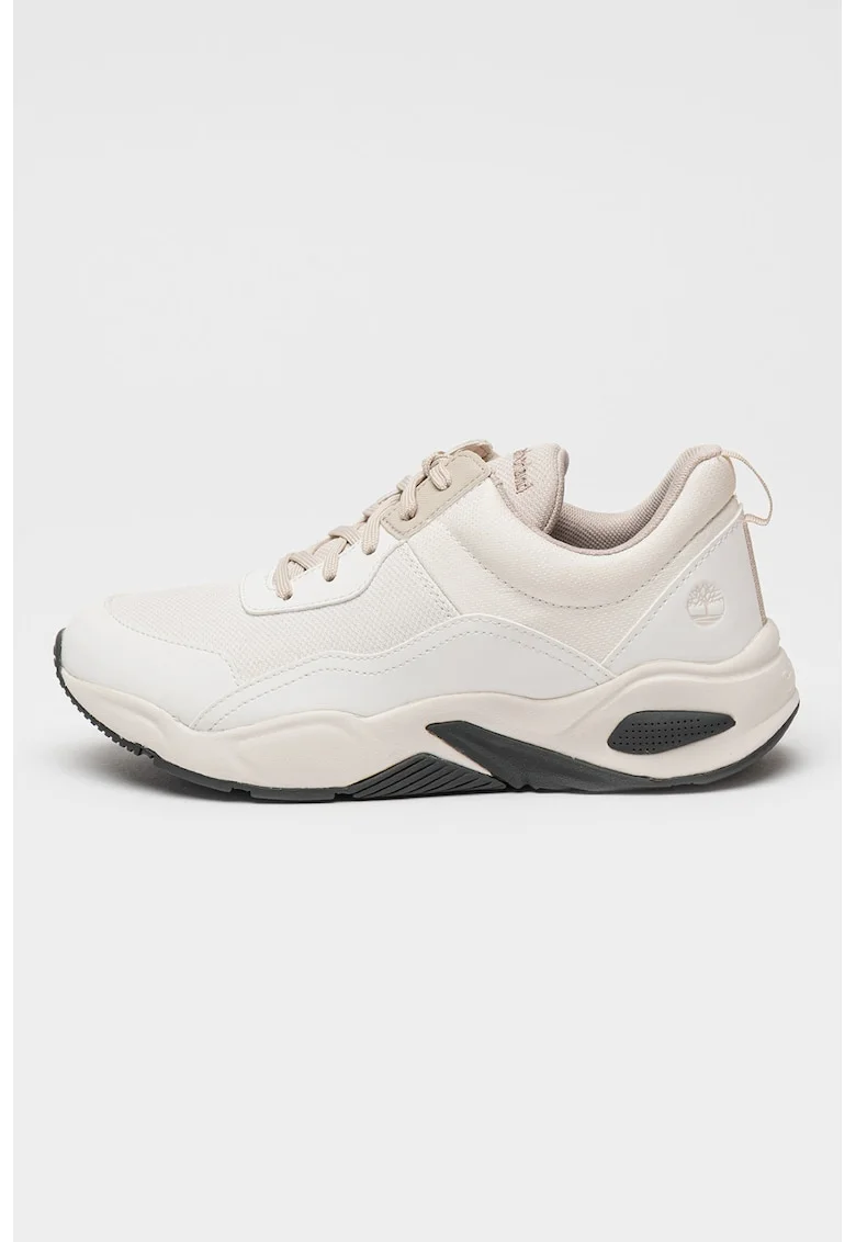 Pantofi sport cu garnituri de piele Delphiville, Alb