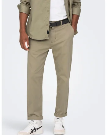 Pantaloni chino drepti, Kaki