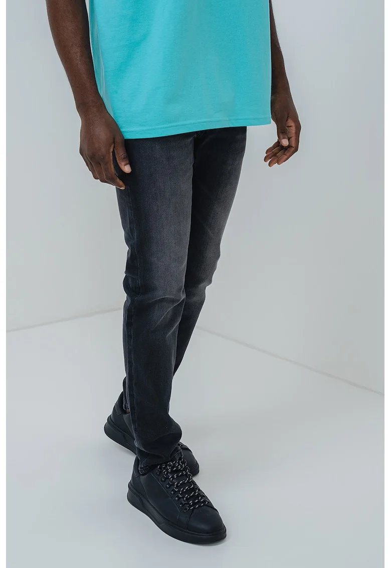 Blugi regular fit de denim, Gri antracit
