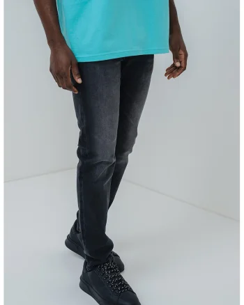Blugi regular fit de denim, Gri antracit