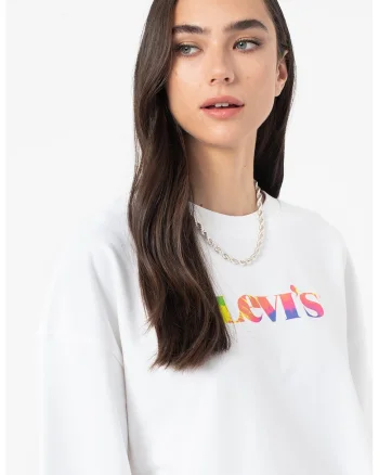 Bluza sport relaxed fit cu imprimeu logo, Alb/Violet/Coral