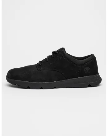 Pantofi sport Parker Street Low din piele intoarsa cu sireturi, Negru