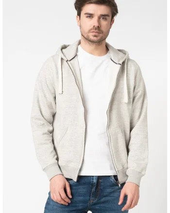 Hanorac cu fermoar si captuseala din fleece