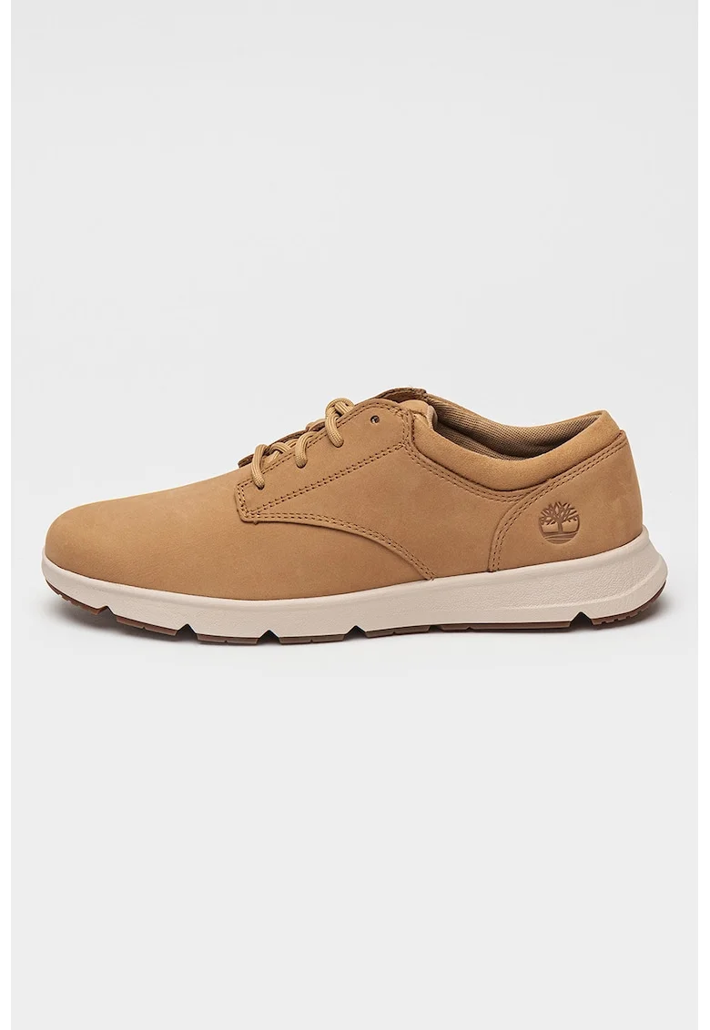Pantofi sport Parker Street Low din piele intoarsa cu sireturi, Bej