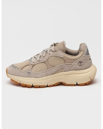 Pantofi sport demi-wedge cu garnituri de piele intoarsa Hazel Lane, Maro taupe