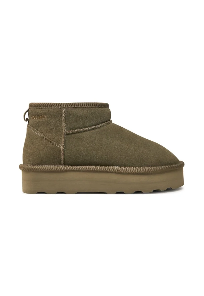 Cizme dama,  25350, Piele naturala, Verde