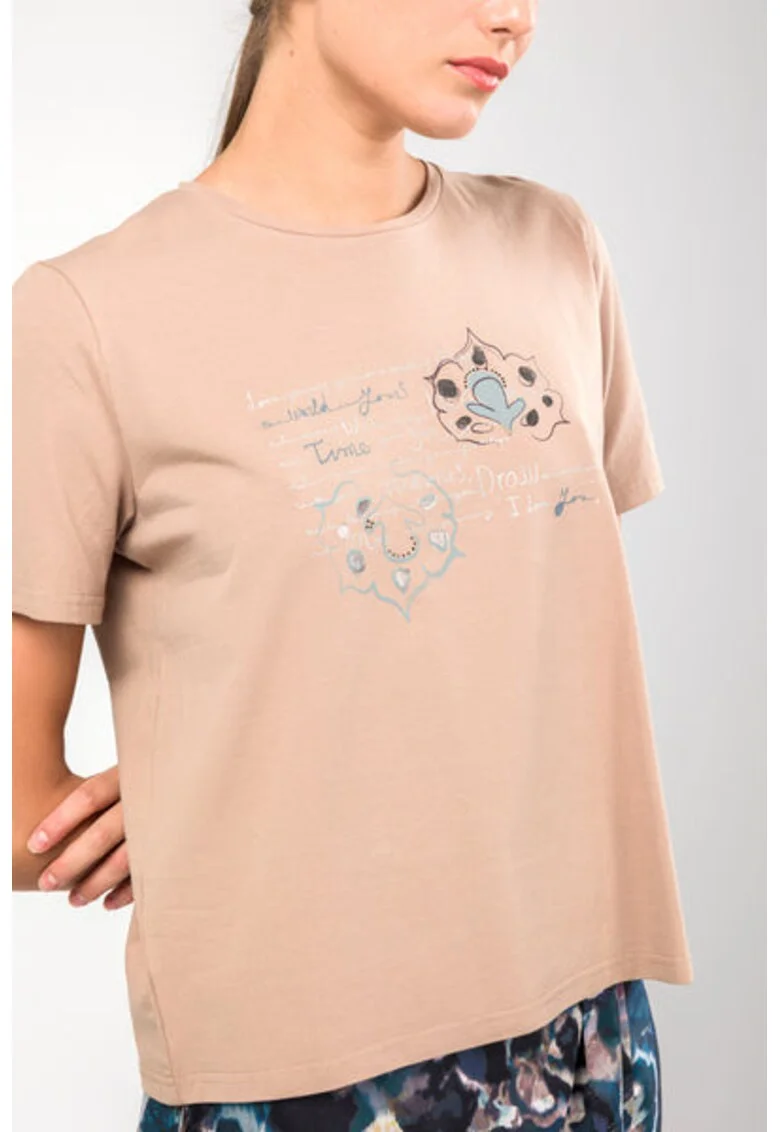 Tricou dama maneca scurta 41271 603, Bej