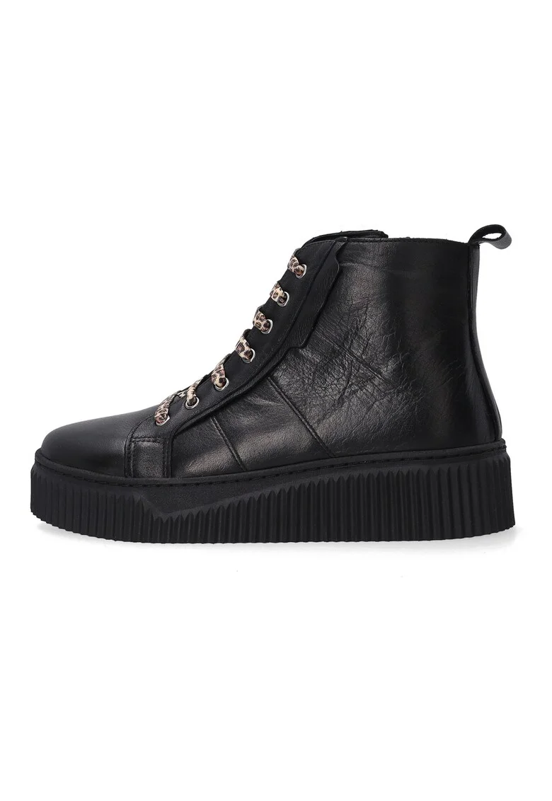 Ghete din piele cu talpa wedge