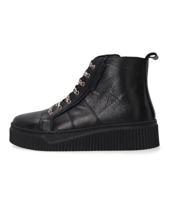 Ghete din piele cu talpa wedge