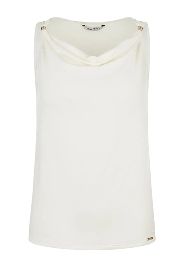 Top din tricot fin cu decolteu grecesc