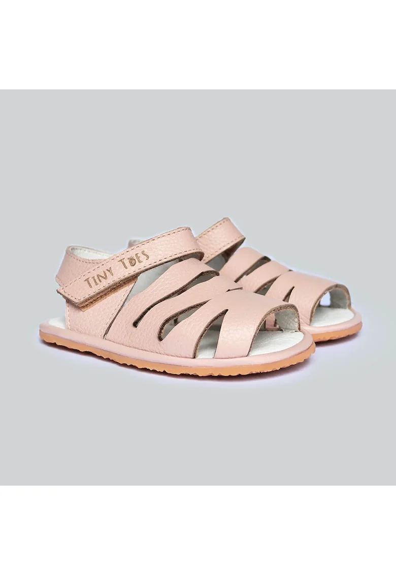 Sandale Barefoot din piele naturala, Taylla, Roz, Roz