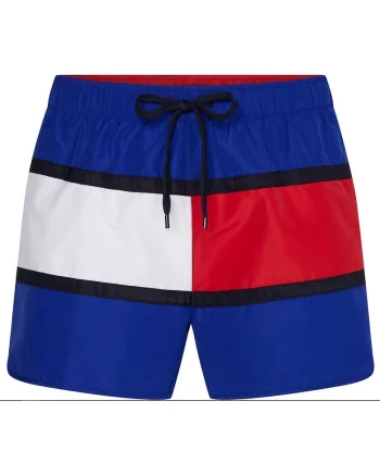 Pantaloni scurti de baie,  Poliamida, Albastru, Albastru