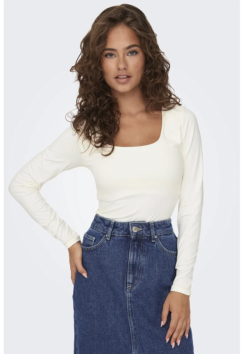 Bluza cambrata Ea, Crem