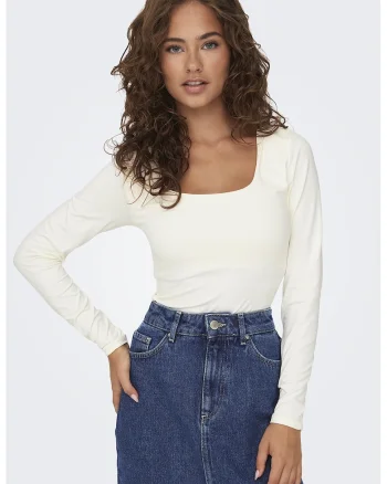 Bluza cambrata Ea, Crem