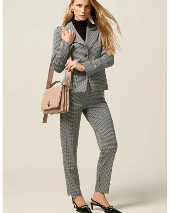 Sacou regular fit, Alb/Negru