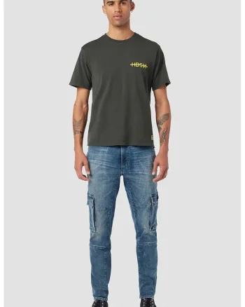 Blugi skinny cargo, Albastru