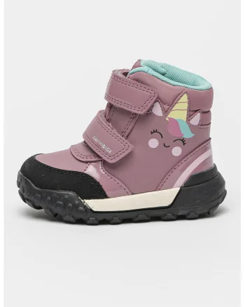 Ghete impermeabile cu velcro Trekkyup, Roz prafuit