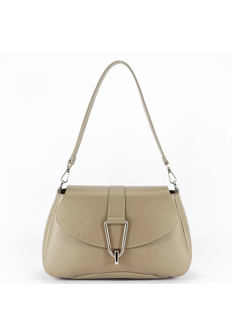 Geanta bej taupe din piele naturala 1755 125 18120, Bej