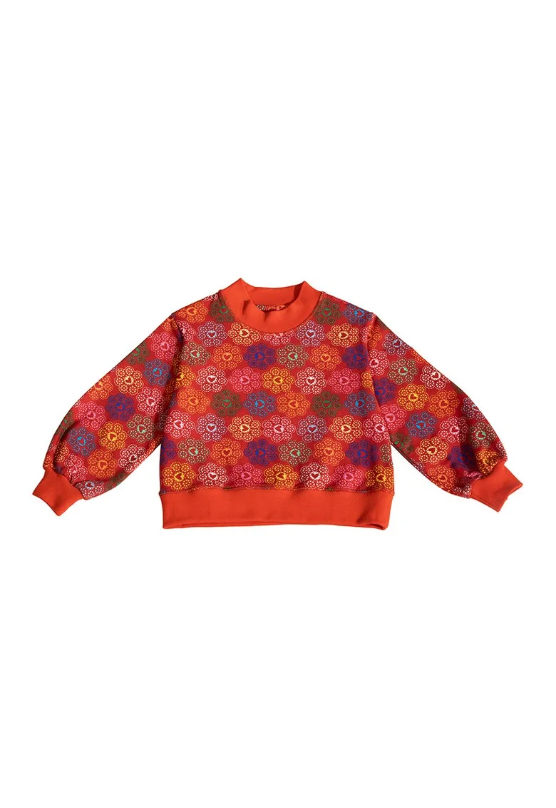 Bluza de trening cu decolteu la baza gatului, din amestec de bumbac, Multicolor