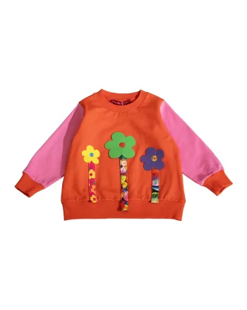 Bluza de trening cu decolteu la baza gatului, din amestec de bumbac, Multicolor