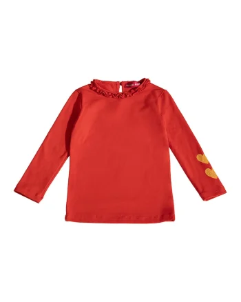 Bluza cu decolteu la baza gatului, Rosu