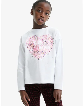 Bluza cu imprimeu grafic, Alb