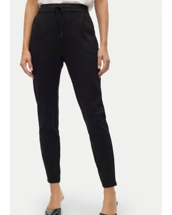 Pantaloni dama,  304470592, Viscoza/Nylon, Negru
