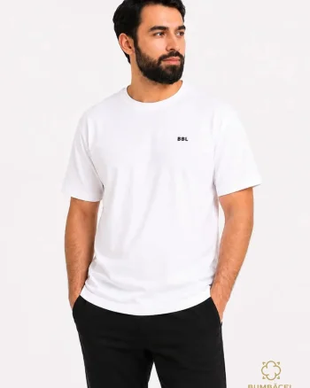 Tricou barbati din bumbac, casual si confortabil, Alb