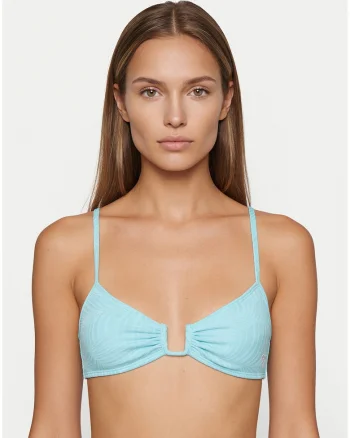 Top de bikini dama,  albastru, material sintetic, fara inchidere