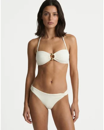 Costum de baie bikini  bej, material sintetic, croiala clasica, Bej