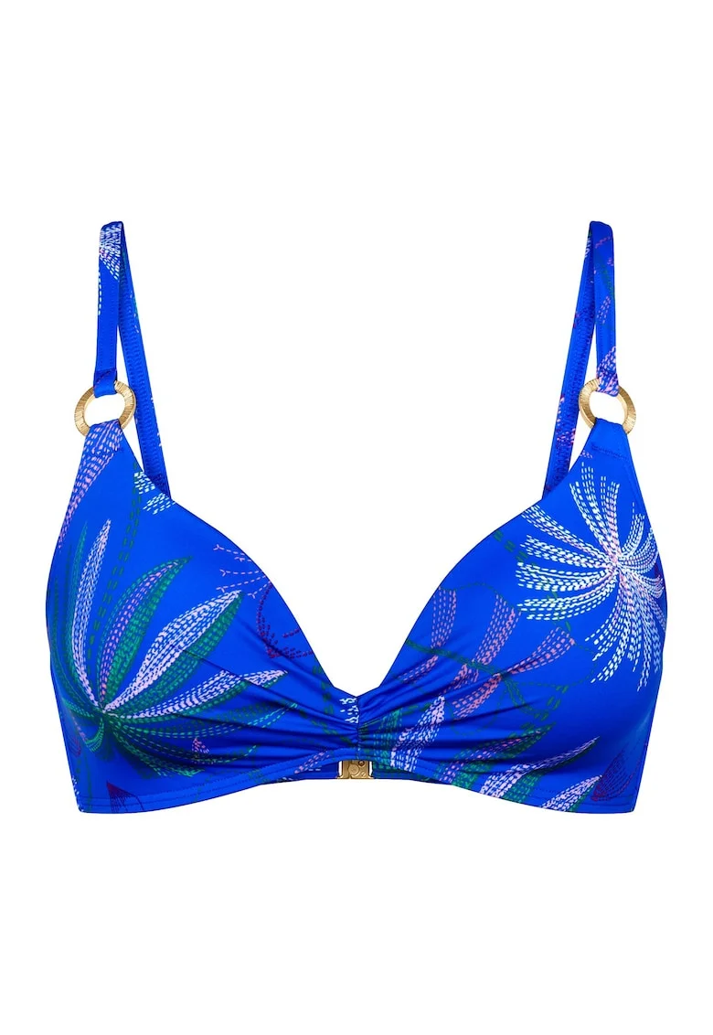 de bikini pentru femei,  floral, albastru, poliamida/elastan, Albastru