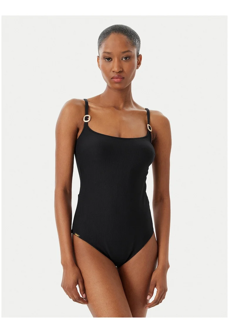 Costum de baie dama,  o singura piesa, negru, material elastic