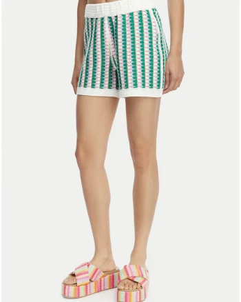 Pantaloni dama,  verde, bumbac si acril, croiala regulara, stil casual