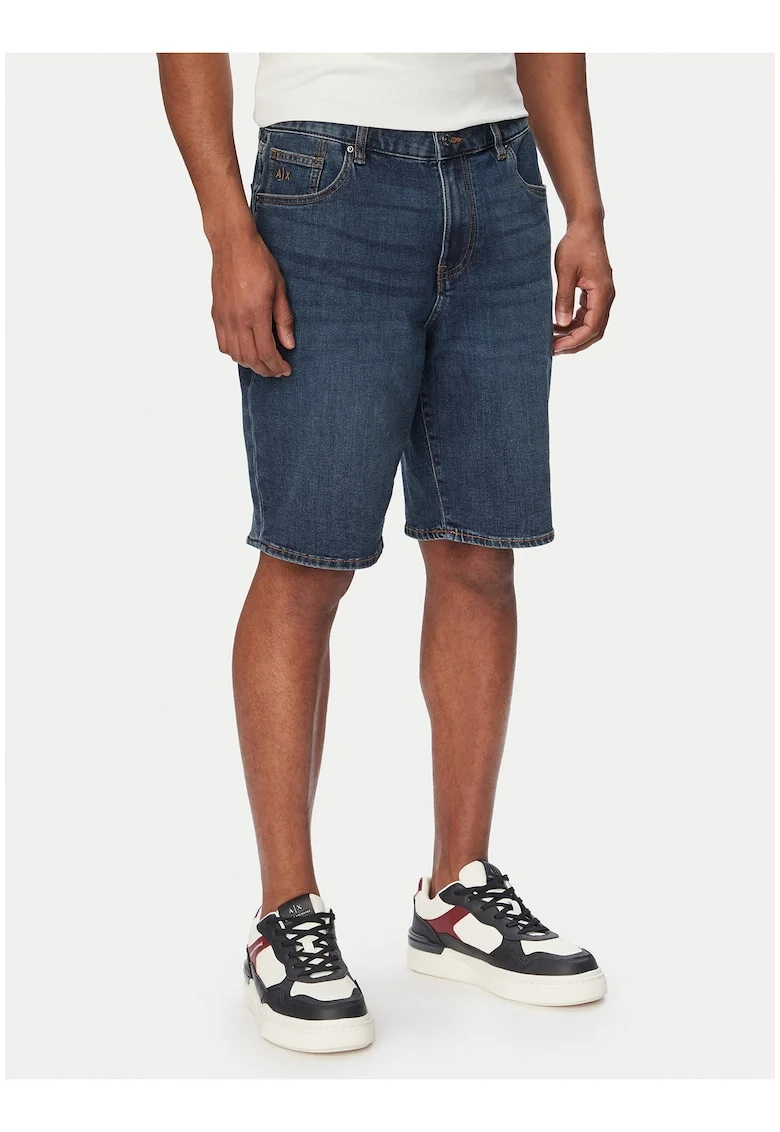 Pantaloni barbati,  denim, casual, bleumarin, bumbac|poliester