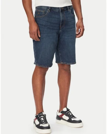 Pantaloni barbati,  denim, casual, bleumarin, bumbac|poliester