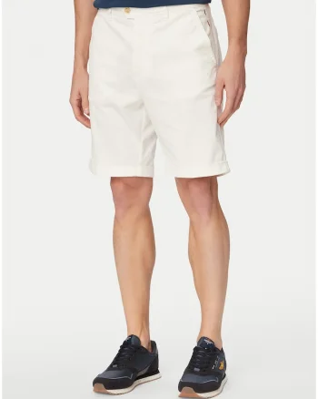 Pantaloni scurti Barbati,  bumbac, casual, Alb