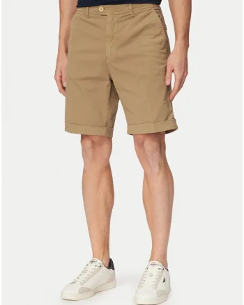 Pantaloni scurti barbati,  casual, bej, bumbac