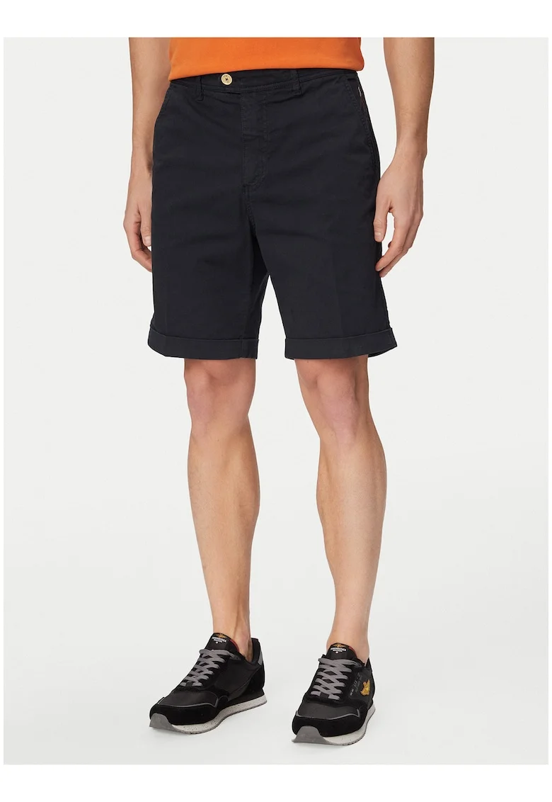 Pantaloni scurti Barbati,  bumbac, casual, Alb/Albastru